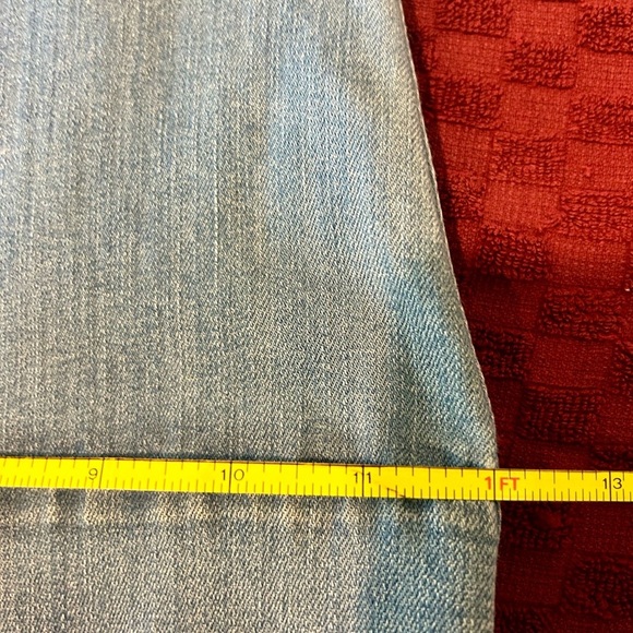 👖”Express” 70’s Look Cotton Blend Wide Leg Flare Denim Mid Rise Jeans” Size 10 - Picture 11 of 13